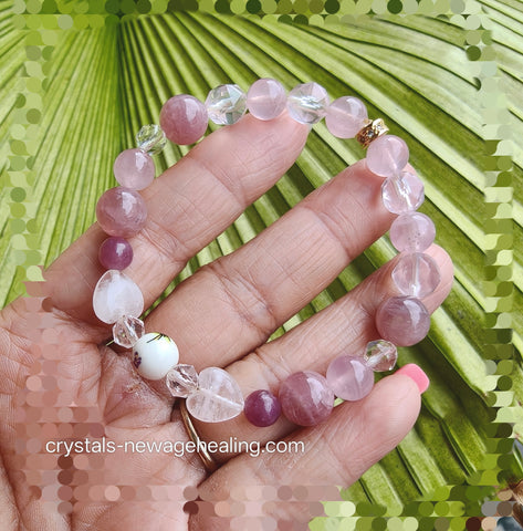 Bracelet- Rose Quartz Fleur