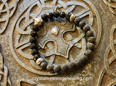 Bracelet- Lava & Black Tourmaline