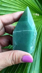 Green Aventurine Point / Tower - Semi Polished  * 綠砂金石