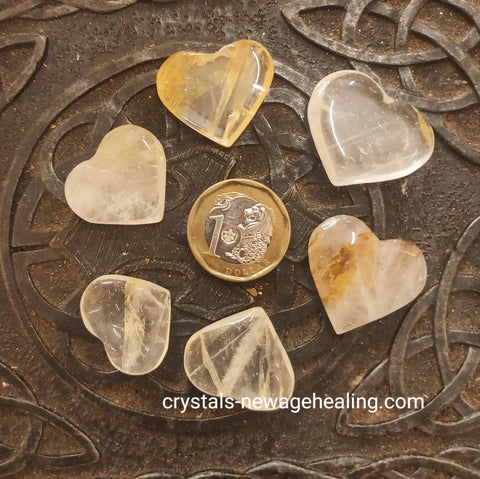 Golden Healer Hematoid Quartz Mini Heart