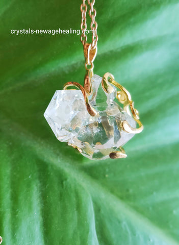 Pendant - Herkimer Diamond triple cluster 12g *闪灵钻