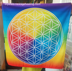 Flower of Life Tarot / Oracle Rainbow cloth