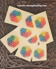 Flower of Life Rainbow stickers