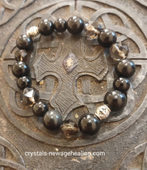 Bracelet Obsidian & Smoky Quartz