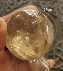 Citrine Superb Quality AA Crystal Ball / Sphere 137gm