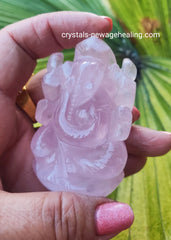 Lord Ganesha Rose Quartz * 65x40mm