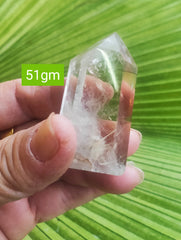 Clear Quartz point 51gm  * RARE with Golden Rutilated