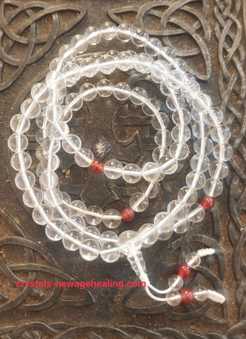 Mala beads 108 Quartz 8mm bead