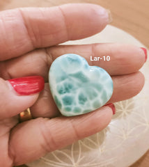 Larimar Heart shaped