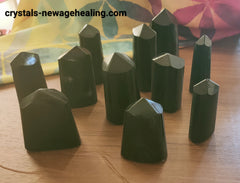 Black tourmaline polished Point / Tower