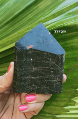 Black Tourmaline Semi-polished tower 297gm