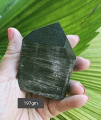 Black Tourmaline Semi-polished tower 197g