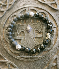 Bracelet- Black Tourmaline & Lava beads