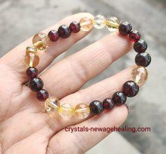 Bracelet- Garnet & Citrine