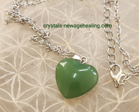 Pendant- Green Aventurine mini Heart  * 綠砂金石