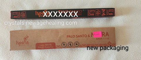 Palo Santo & Myrrh Incense Ispalla sticks from Peru  * NEW Packaging