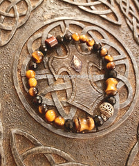 Bracelet- Black Tourmaline & Tiger Eye * unisex