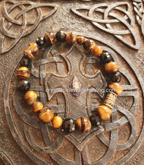 Bracelet- Tiger Eye & Black Tourmaline for protection
