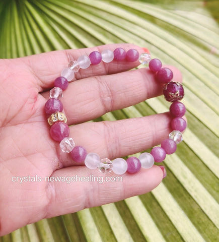 Bracelet Ruby with Agate