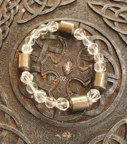 Bracelet- Pyrite & Quartz