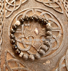 Bracelet- Black Tourmaline & Lava beads