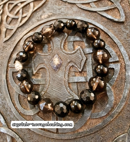 Bracelet- Black Tourmaline & Smoky Quartz