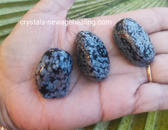 Snowflake Obsidian tumbled