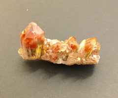 Red Phantom Clear Quartz Crystal Cluster- 65x 23x 38mm- Rare