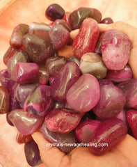 Pink Agate Tumbled- estimated 25~35gm per pc