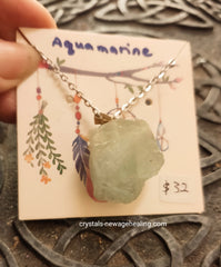Pendant- Aquamarine raw Green