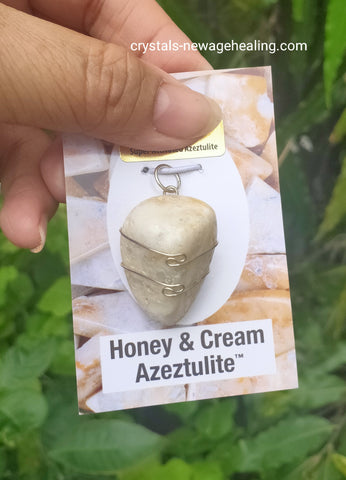 Pendant- Honey & Cream Azeztulite