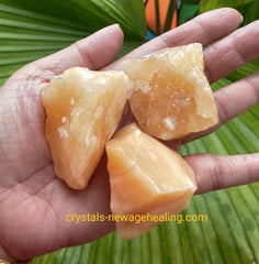 Calcite orange polished * from Mexico