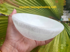 Selenite Crystal Large charging Bowl/ dish 14x4cm