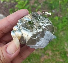 AA Pyrite Cubic 126g * with Calcite growth