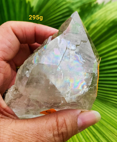 Clear Quartz point raw * Rainbows inclusions & Records Keepers