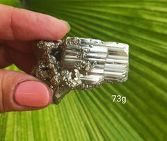 AA Pyrite Cubic 73g * with calcite growth