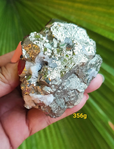 AA Pyrite Cubic  356g * with calcite growth