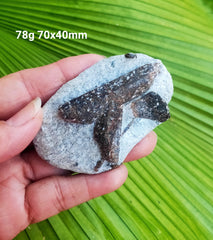 Staurolite Fairy Cross 78g 70x40mm * from Russia