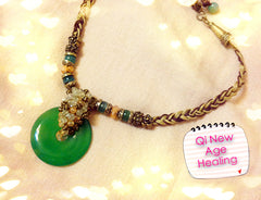 Necklace- Strong personality of this Agate Green necklace