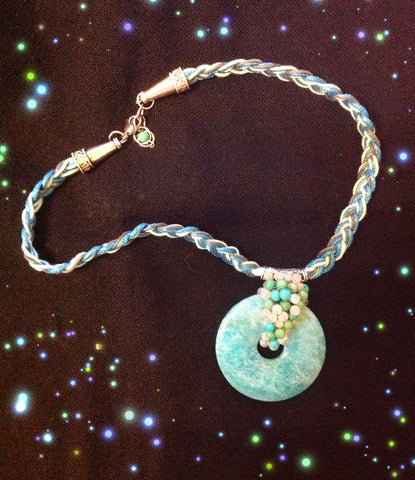 Necklace- Vibrant and pretty Amazonite necklace