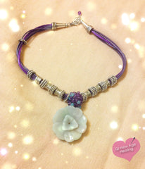 Necklace- Jade flower necklace.1