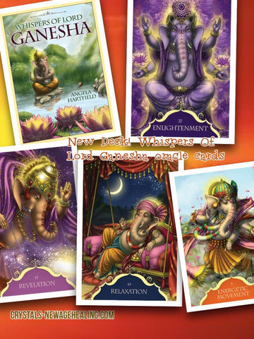 Oracle cards Whispers of Lord Ganesha Angela Hartfield Artwork by Ekaterina Golovanova