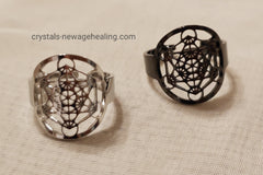 Metatron Ring adjustable stainless steel estimated 2cm