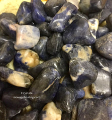 Sodalite crystal tumbled