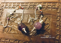 Pendulum- 7 Chakra Amethyst ball