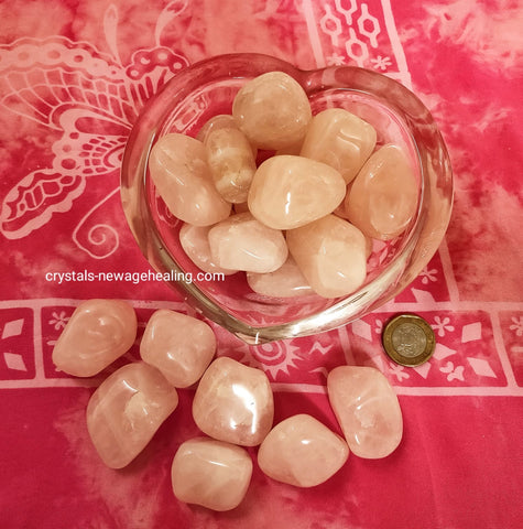 Rose Quartz tumbled crystal  * per piece estimated 30gm ~ 50gm